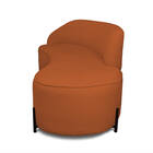 Sofá 4 Lugares Orgânico 220cm Morgan Pé Aço Preto Bouclê D03