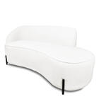 Sofá 4 Lugares Orgânico 220cm Morgan Pé Aço Preto Bouclê D03