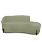 Sofá 4 Lugares Orgânico 220cm Morgan Pé Aço Preto Bouclê D03