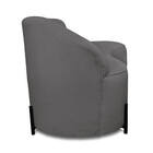 Sofá 4 Lugares Orgânico 220cm Morgan Pé Aço Preto Bouclê D03