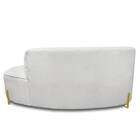 Sofá 4 Lugares Orgânico 220cm Morgan Pé Em Aço Dourado Bouclê