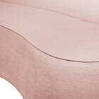 Sofá 4 Lugares Orgânico 220cm Morgan Pé Em Aço Dourado Bouclê