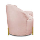 Sofá 4 Lugares Orgânico 220cm Morgan Pé Em Aço Dourado Bouclê