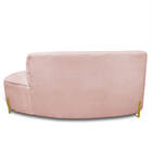 Sofá 4 Lugares Orgânico 220cm Morgan Pé Em Aço Dourado Bouclê