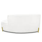 Sofá 4 Lugares Orgânico 220cm Morgan Pé Em Aço Dourado Bouclê