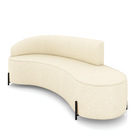 Sofá 4 Lugares Orgânico 220cm Pé Aço Preto Morgan Linho D03 -