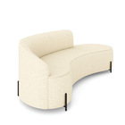 Sofá 4 Lugares Orgânico 220cm Pé Aço Preto Morgan Linho D03 -