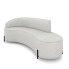 Sofá 4 Lugares Orgânico 220cm Pé Aço Preto Morgan Linho D03 -