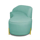 Sofá 4 Lugares Orgânico 220cm Pé Dourado Morgan Bouclê Verde