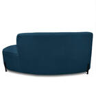 Sofá 4 Lugares Orgânico 220cm Pé Ferro Preto Morgan Bouclê Az