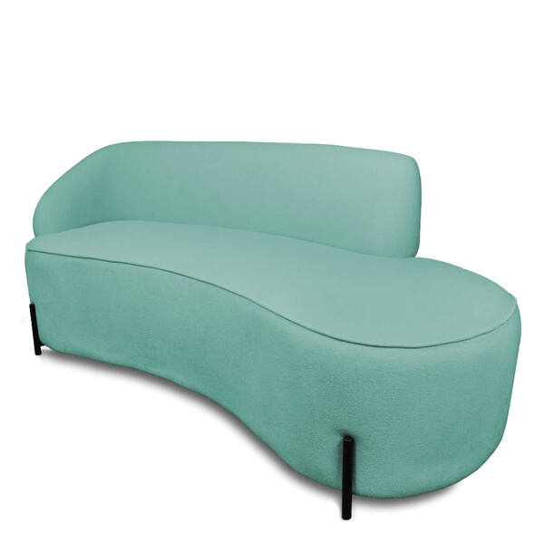 Sofá 4 Lugares Orgânico 220cm Pé Ferro Preto Morgan Bouclê D0