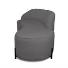 Sofá 4 Lugares Orgânico 220cm Pé Ferro Preto Morgan Bouclê Gr