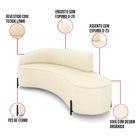 Sofá 4 Lugares Orgânico 220cm Pé Ferro Preto Morgan Linho Bege