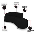 Sofá 4 Lugares Orgânico 220cm Pé Ferro Preto Morgan Linho Pre