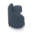 Sofá 4 Lugares Orgânico 220cm Pé Ferro Preto Morgan Suede Azu