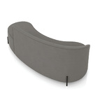 Sofá 4 Lugares Orgânico 220cm Pé Ferro Preto Morgan Suede - G