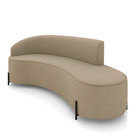 Sofá 4 Lugares Orgânico 220cm Pé Ferro Preto Morgan Suede - M