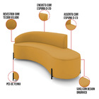 Sofá 4 Lugares Orgânico 220cm Pé Ferro Preto Morgan Veludo Mo