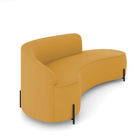 Sofá 4 Lugares Orgânico 220cm Pé Ferro Preto Morgan Veludo Mo