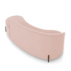 Sofá 4 Lugares Orgânico 220cm Pé Ferro Preto Morgan Veludo Ro