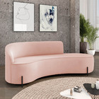 Sofá 4 Lugares Orgânico 220cm Pé Ferro Preto Morgan Veludo Ro