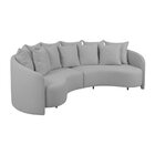 Sofa 4 Lugares Organico Amendoa 2322 250cm Cinza