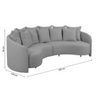 Sofa 4 Lugares Organico Amendoa 250cm Cru