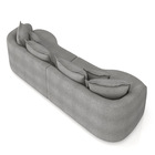 Sofá 4 Lugares Orgânico Living 250cm Mersa Bouclê K01 - D'ros