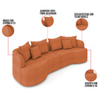 Sofá 4 Lugares Orgânico Living 250cm Mersa Bouclê K01 - D'ros