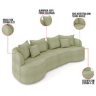 Sofá 4 Lugares Orgânico Living 250cm Mersa Bouclê K01 - D'ros