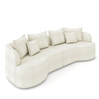 Sofá 4 Lugares Orgânico Living 250cm Mersa Bouclê K01 - D'ros