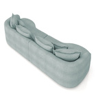 Sofá 4 Lugares Orgânico Living 250cm Mersa Bouclê K01 - D'ros