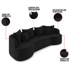 Sofá 4 Lugares Orgânico Living 250cm Mersa Veludo K01 - D'ros