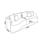 Sofá 4 Lugares Orgânico Living 250cm Mersa Veludo K01 - D'ros