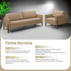 Sofá 4 Lugares Painita 204cm Bege