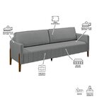 Sofá 4 Lugares Painita 204cm Cinza