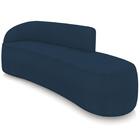 Sofá 4 Lugares Para Sala 220cm Orgânico Wendi Boucle Azul I01