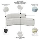 Sofá 4 Lugares Para Sala 220cm Orgânico Wendi Boucle Cinza I0