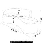 Sofá 4 Lugares Para Sala 220cm Orgânico Wendi Linho Cinza I01