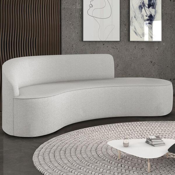 Sofá 4 Lugares Para Sala 220cm Orgânico Wendi Linho Cinza I01