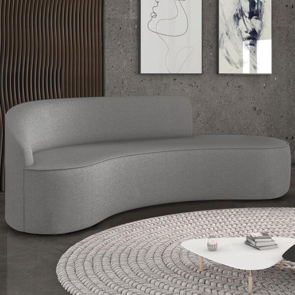 Sofá 4 Lugares Para Sala 220cm Orgânico Wendi Linho Grafite I