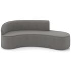 Sofá 4 Lugares Para Sala 220cm Orgânico Wendi Suede Grafite I