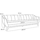 Sofá 4 Lugares Para Sala De Estar Atenas 260 Cm D02 Linho Beg