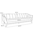 Sofá 4 Lugares Para Sala De Estar Atenas 300 Cm D02 Linho Beg