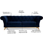 Sofá 4 Lugares Para Sala De Estar Império 280 Cm D02 Veludo A