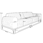 Sofá 4 Lugares Para Sala De Estar Molino 280 Cm D02 Linho Cin