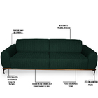 Sofá 4 Lugares Para Sala De Estar Molino 280 Cm D02 Linho Ver