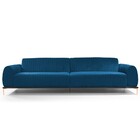 Sofá 4 Lugares Para Sala De Estar Molino 280 Cm D02 Veludo Az