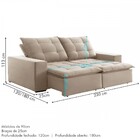 Sofá 4 Lugares Paris Retrátil E Reclinável Super Pilow 230cm