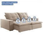 Sofá 4 Lugares Paris Retrátil E Reclinável Super Pilow 230cm